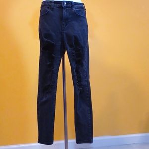 WAX Distressed Jeans Black Size 5 / 27
